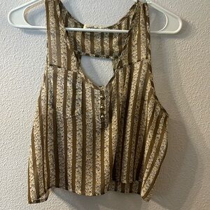 Gypsy Junkies striped cropped tank size medium